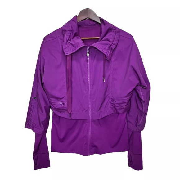 Lululemon Seek the Peak Jacket Scuba Tunic Crop Zip  Coat Gym Yoga Sport Purple - Picture 1 of 13